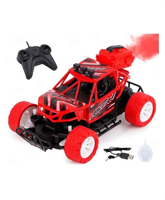 Toy Imagine Remote Control Climbing Car with Cool Spray Effect | 40 MHz RC Off-Road Buggy with Rechargeable Battery & USB Charging | Toy Vehicle for Kids (Age 5+) | Colour May Vary